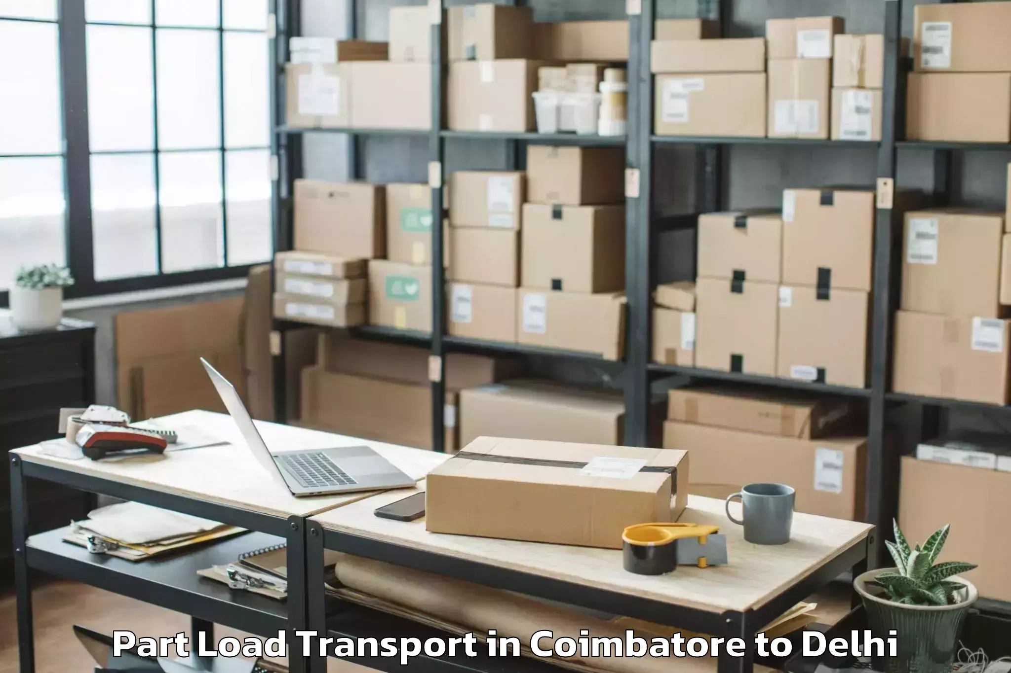 Discover Coimbatore to Dlf Emporio Mall Part Load Transport